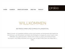 Tablet Screenshot of preiss-uhren.ch
